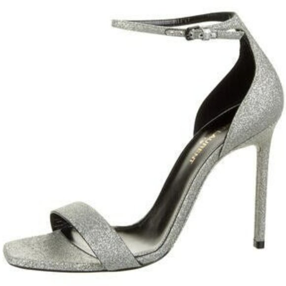 Saint Laurent Amber Leather Sandals - Picture 1 of 15